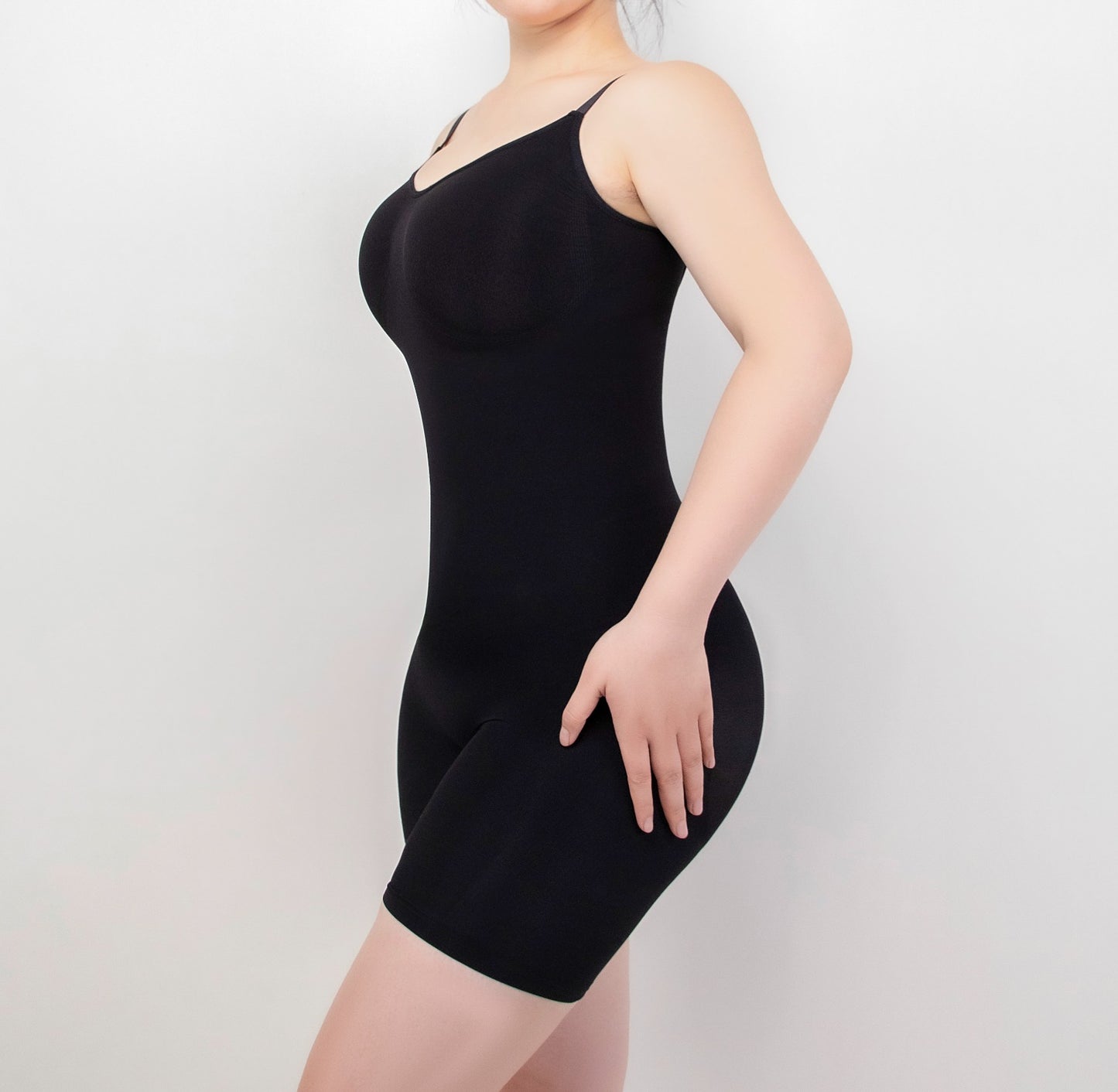 HONI Curve Enhancer Mid Thigh Body Suit Black