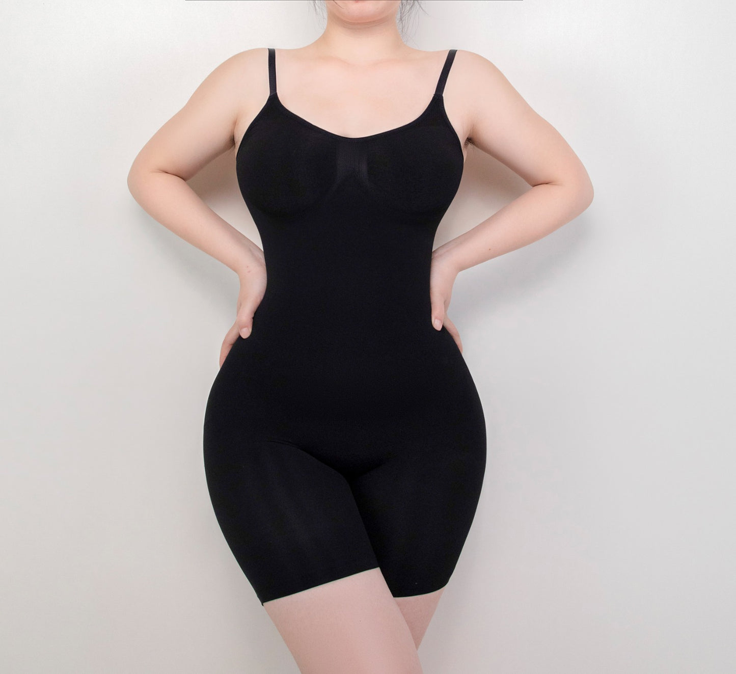 HONI Curve Enhancer Mid Thigh Body Suit Black