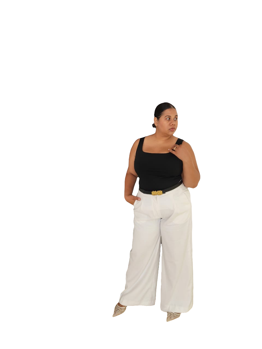 Erin Sleeveless Square Neck Basiks Black