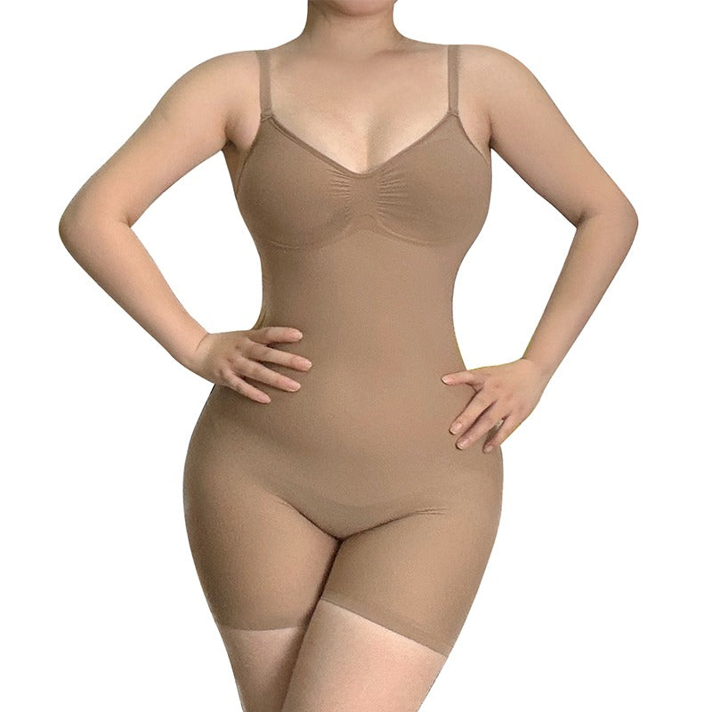 HONI Curve Enhancer Mid Thigh Body Suit Khaki