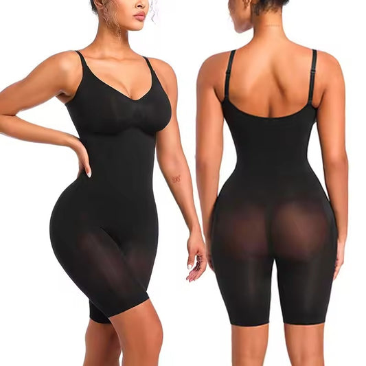 HONI Curve Enhancer Mid Thigh Body Suit Black