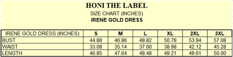 Irene Gold Dress Chocolate Brown