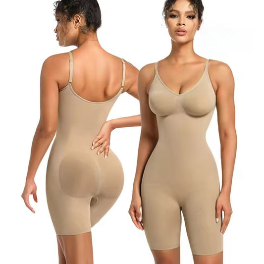 HONI Curve Enhancer Mid Thigh Body Suit Khaki