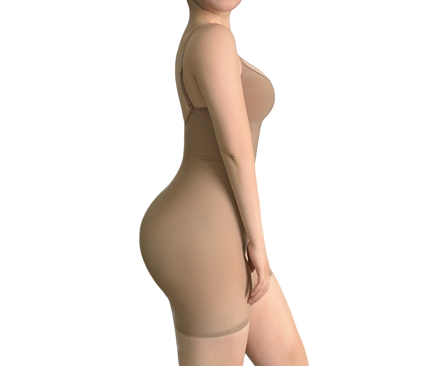 HONI Curve Enhancer Mid Thigh Body Suit Khaki