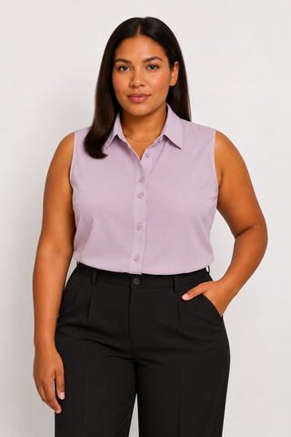 Whitley Sleeveless Shirt Misty Mauve