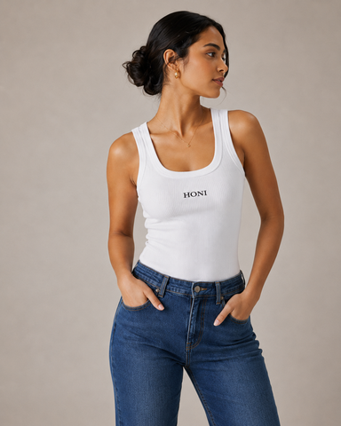 HONI Logo Tank Top White