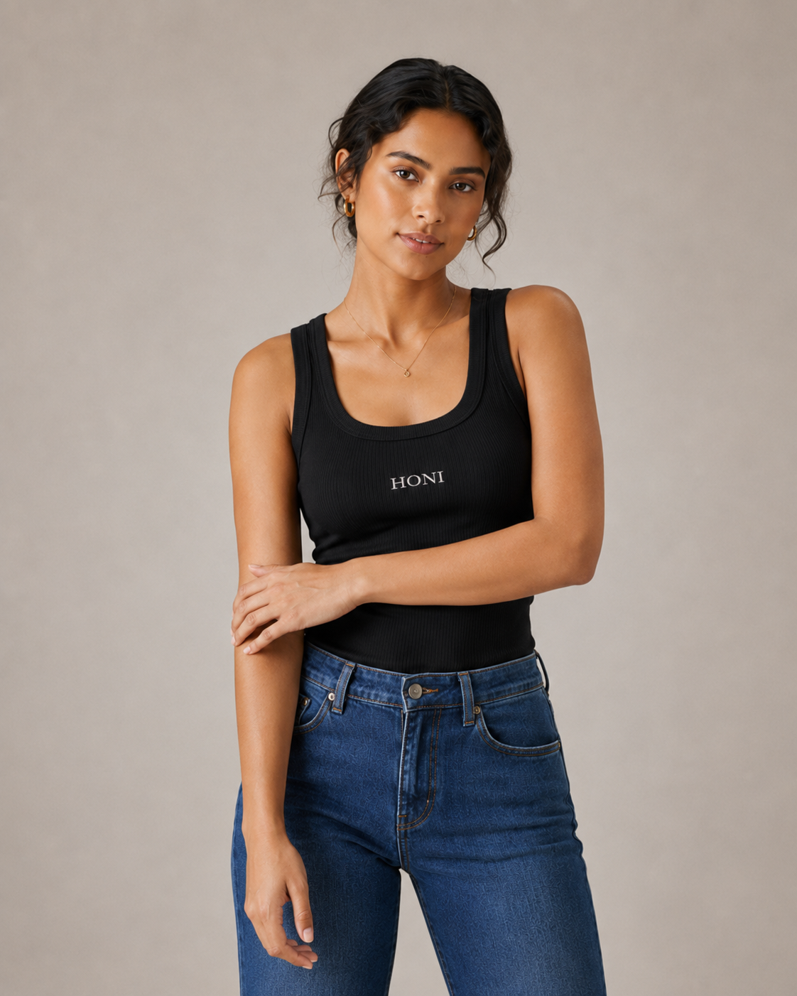 HONI Logo Tank Top Black