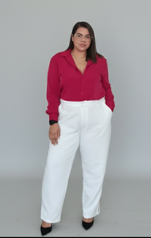 Eloise Long Sleeve Shirt Wine Red