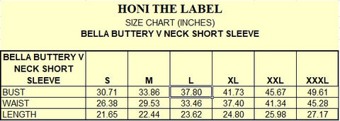 Bella Buttery V Neck Short Sleeve Black