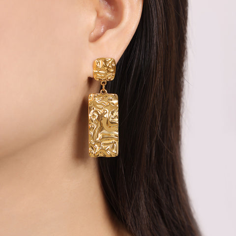 Golden Wave  Earrings